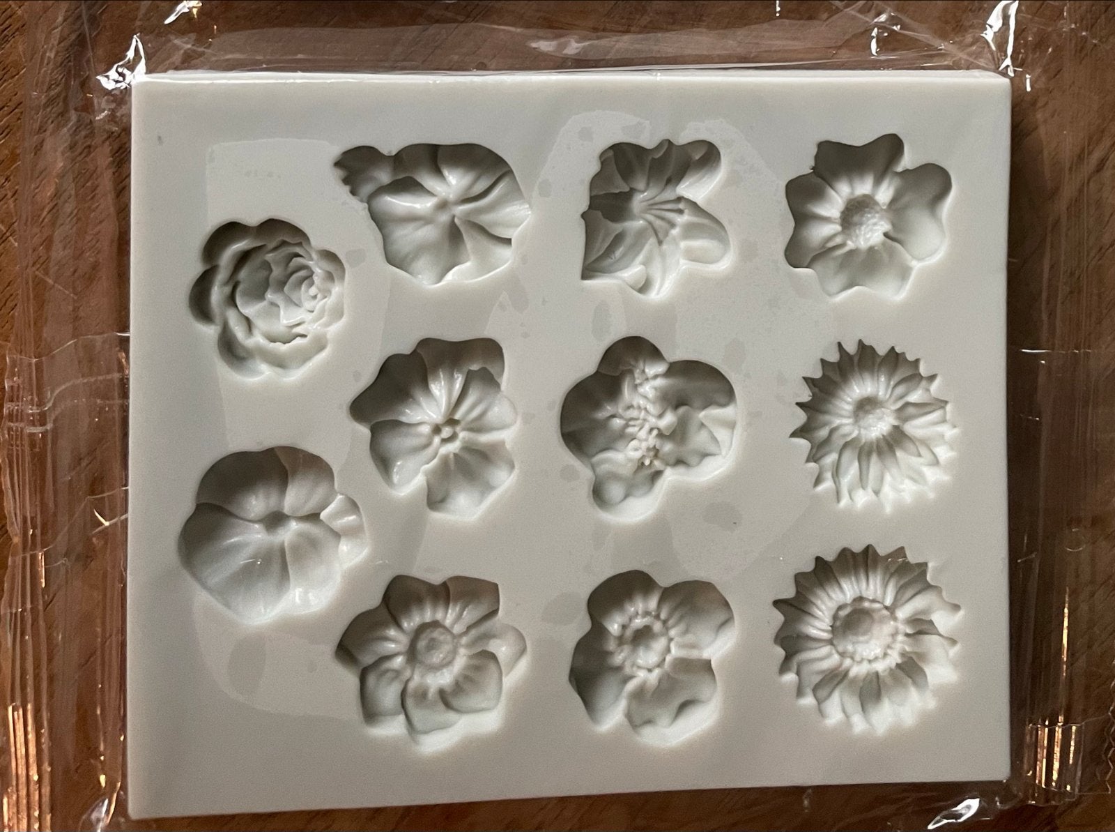 Siliconen mal bloemen voor bakken, zeep, kaarsen, hars, Nieuw, Herbruikbaar, Knutselmateriaal, Wit