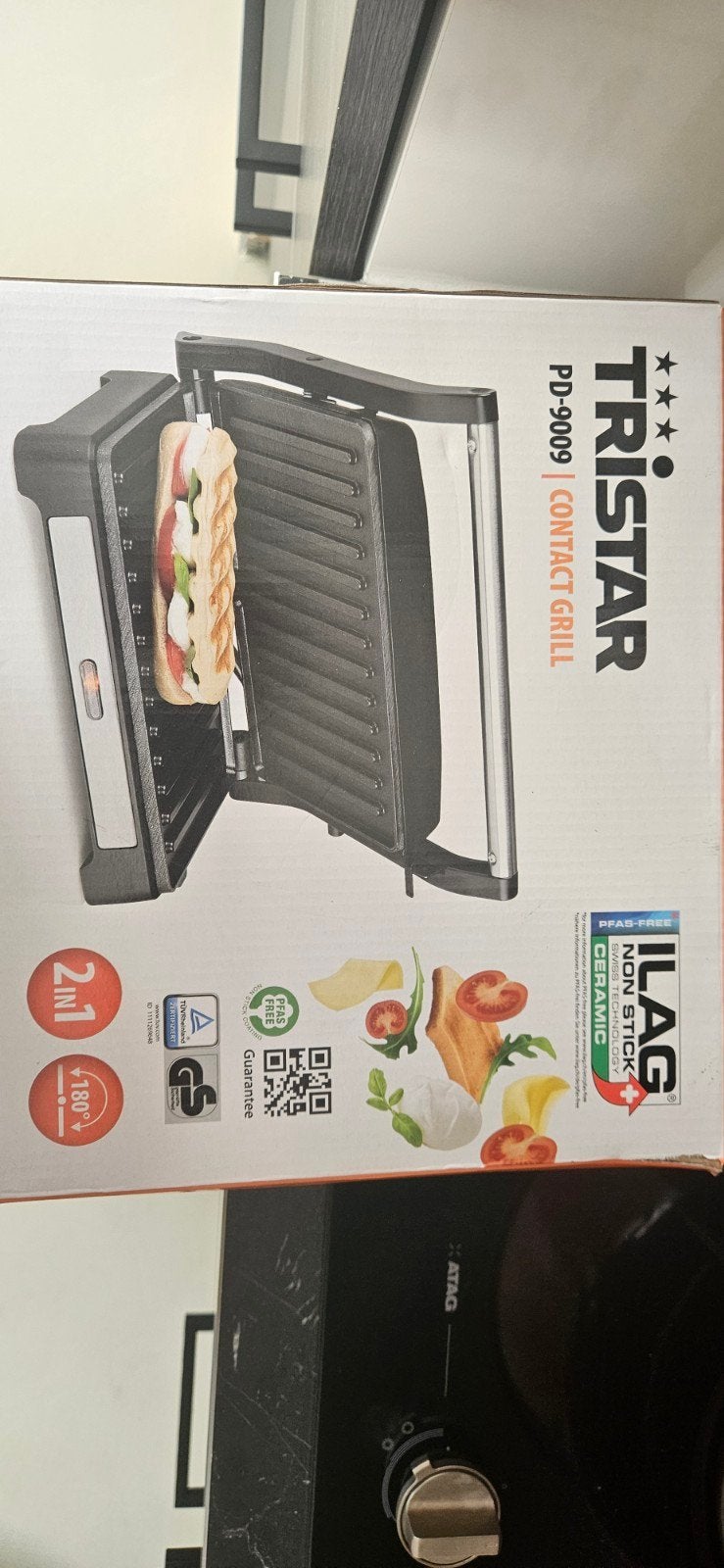 Tristar PD-9009 Contact Grill / Tosti-ijzer, Ophalen, Zo goed als nieuw, Tafelgrill