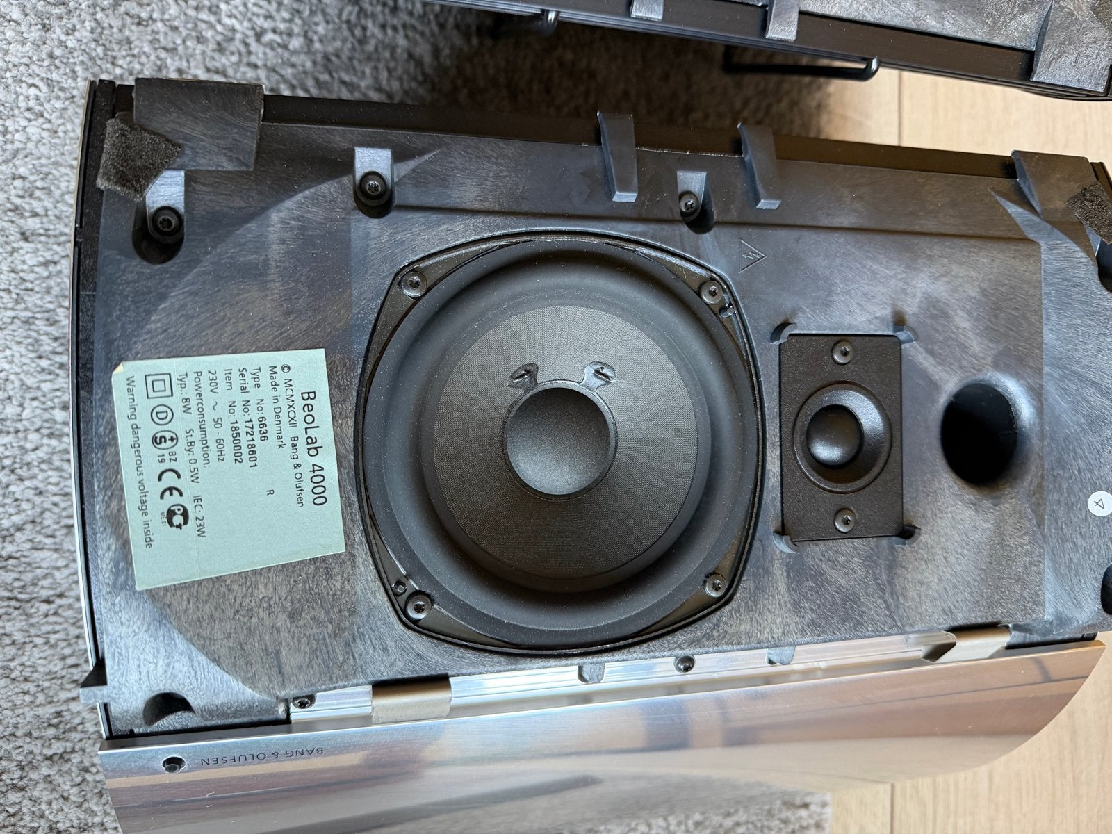 Bang & Olufsen BeoLab 4000 MK 1 Speakerset - Zilver/Zwart, Audio, Tv en Foto, Luidsprekers, Stereo speakers, Gebruikt, Ophalen of Verzenden