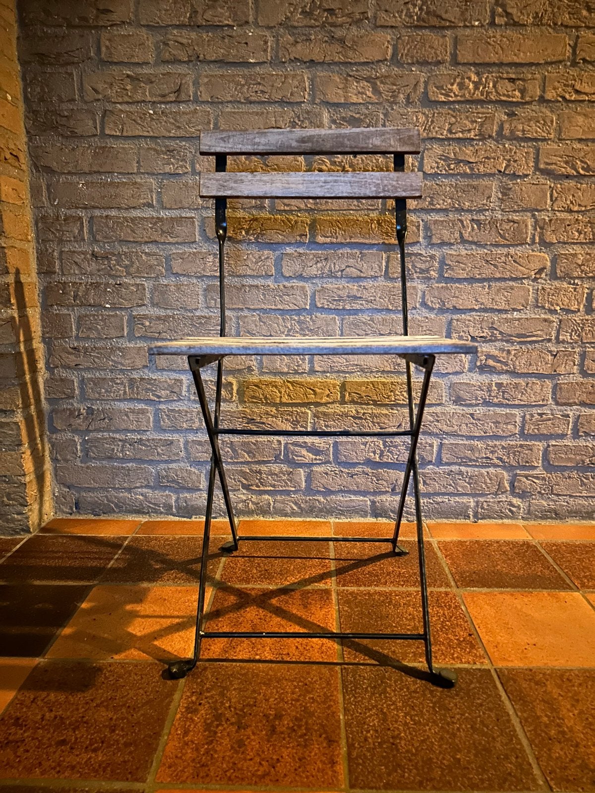 Houten klapstoel met metalen frame ( IKEA), Ophalen, Gebruikt, Overige kleuren, Eén