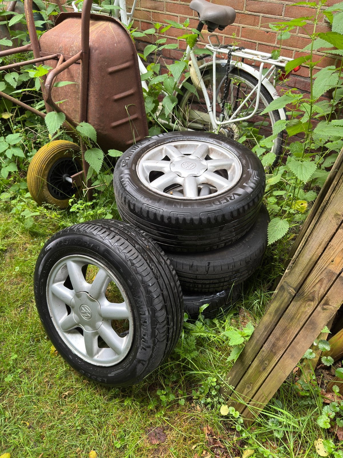 Originele golf 3 14 inch velgen set met banden, Auto-onderdelen, Ophalen of Verzenden, Gebruikt