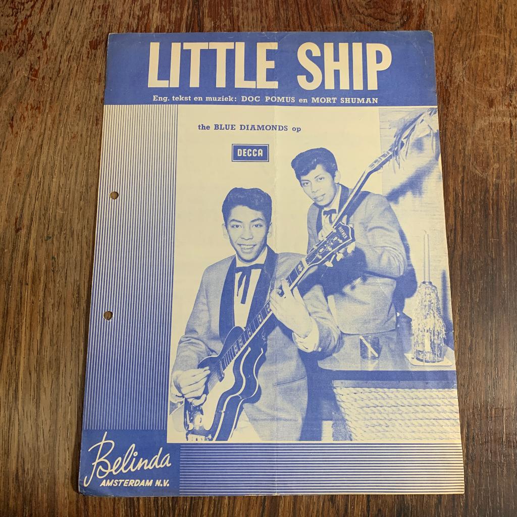 Blue Diamonds - Little Ship - vintage bladmuziek, Ophalen of Verzenden, Gebruikt, Artiest of Componist