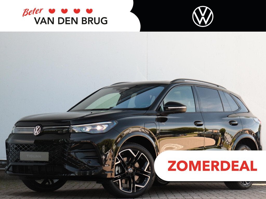 Volkswagen Tiguan 1.5 eHybrid R-Line Edition 272 pk | Trekha, Auto's, Volkswagen, 1498 cc, 4 cilinders, 2000 kg, Zwart