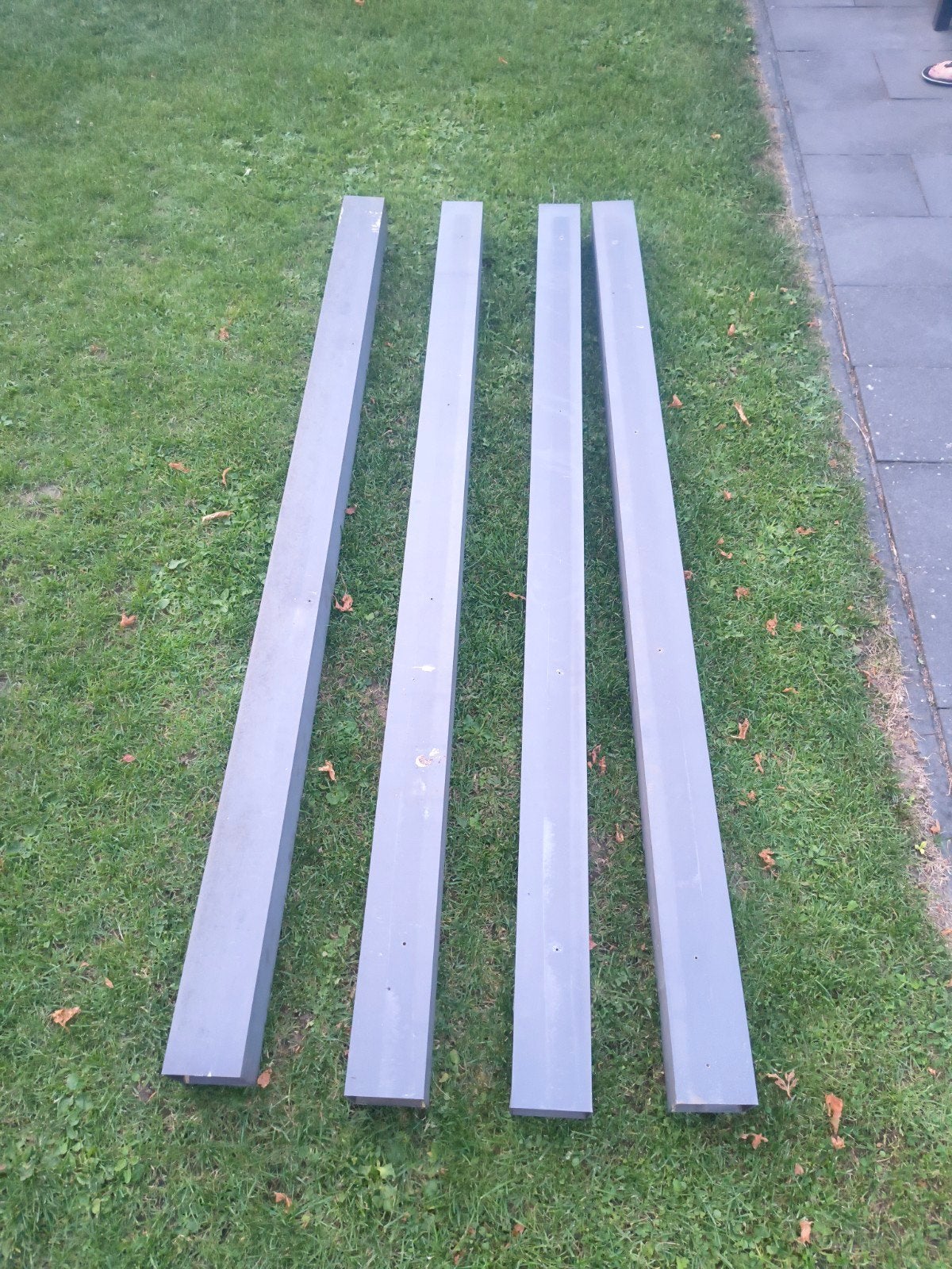 4x Aluminium paal met houder, Ophalen, Gebruikt, Aluminium