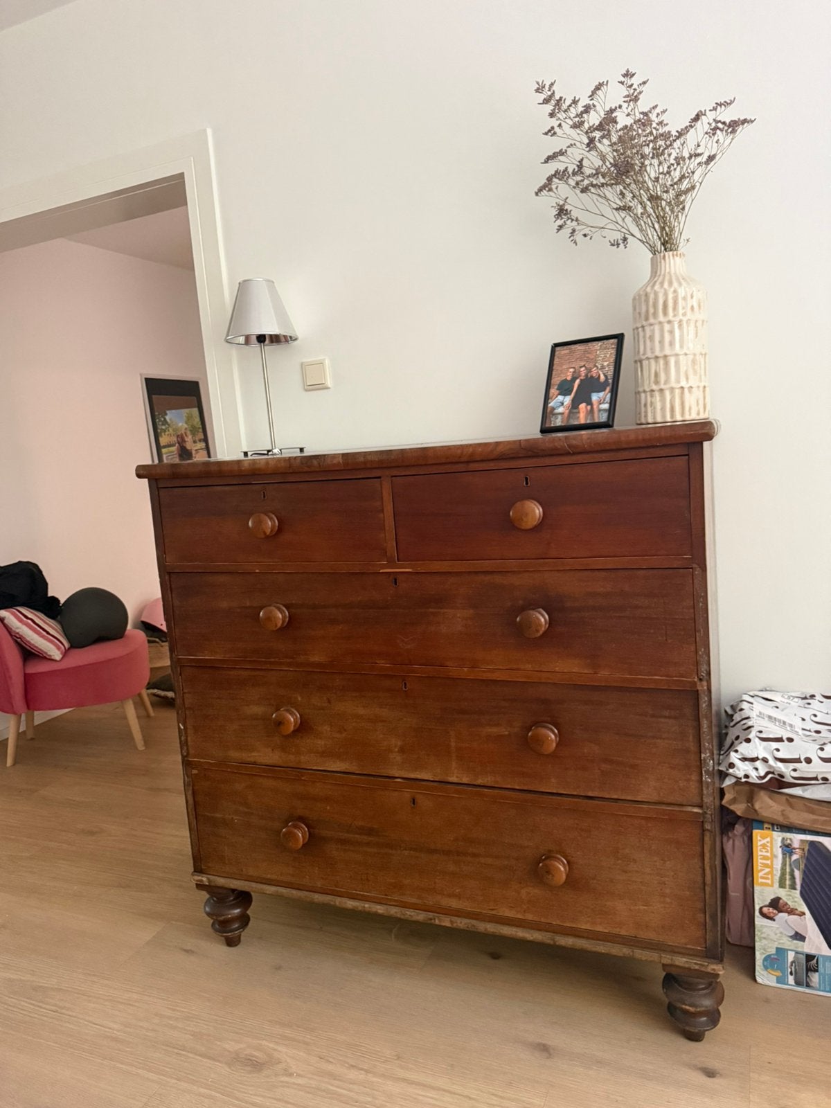 houten ladenkast, Ophalen, Zo goed als nieuw, 25 tot 50 cm, Minder dan 100 cm
