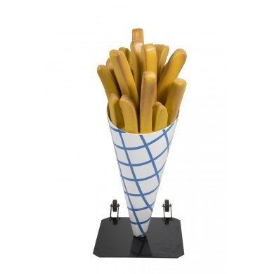 Patatzak Frietzak 140 cm - frietzak verrijdbaar polyester, Verzamelen, Merken en Reclamevoorwerpen, Ophalen, HorecaBeelden, Overige typen