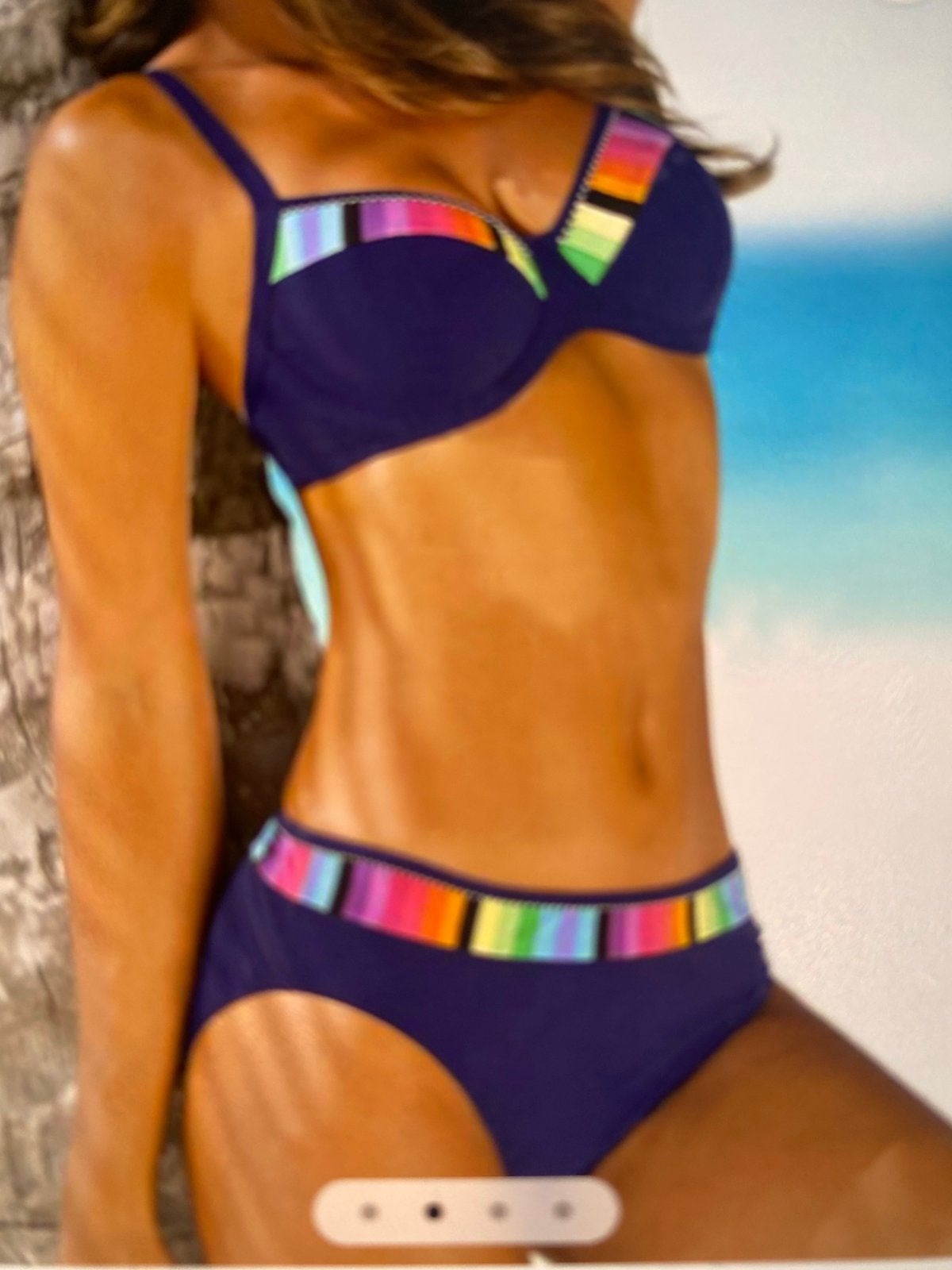 Splitbikini met Kleurverloop - Maat M - NIEUW - Blauw, Ophalen of Verzenden, Nieuw, Blauw, Overige typen