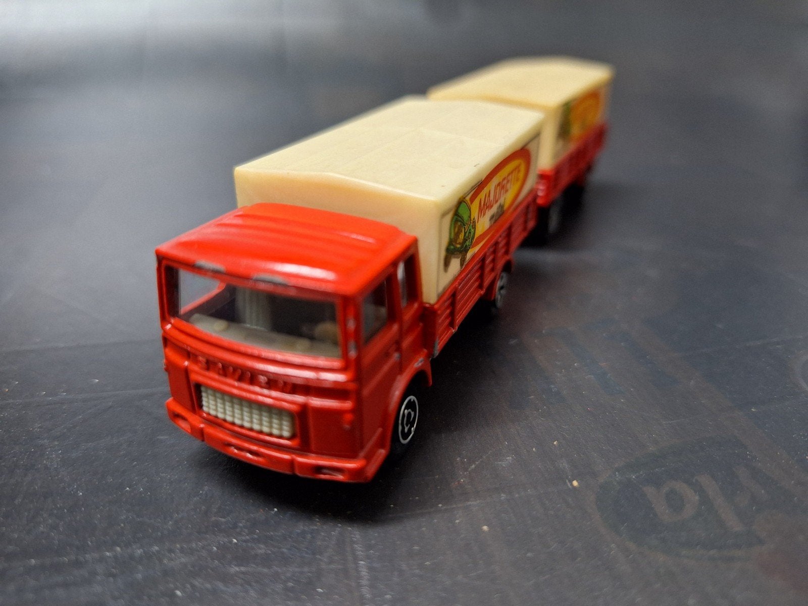 Renault Saviem met aanhanger, Ophalen of Verzenden, Gebruikt, Bus of Vrachtwagen, Majorette