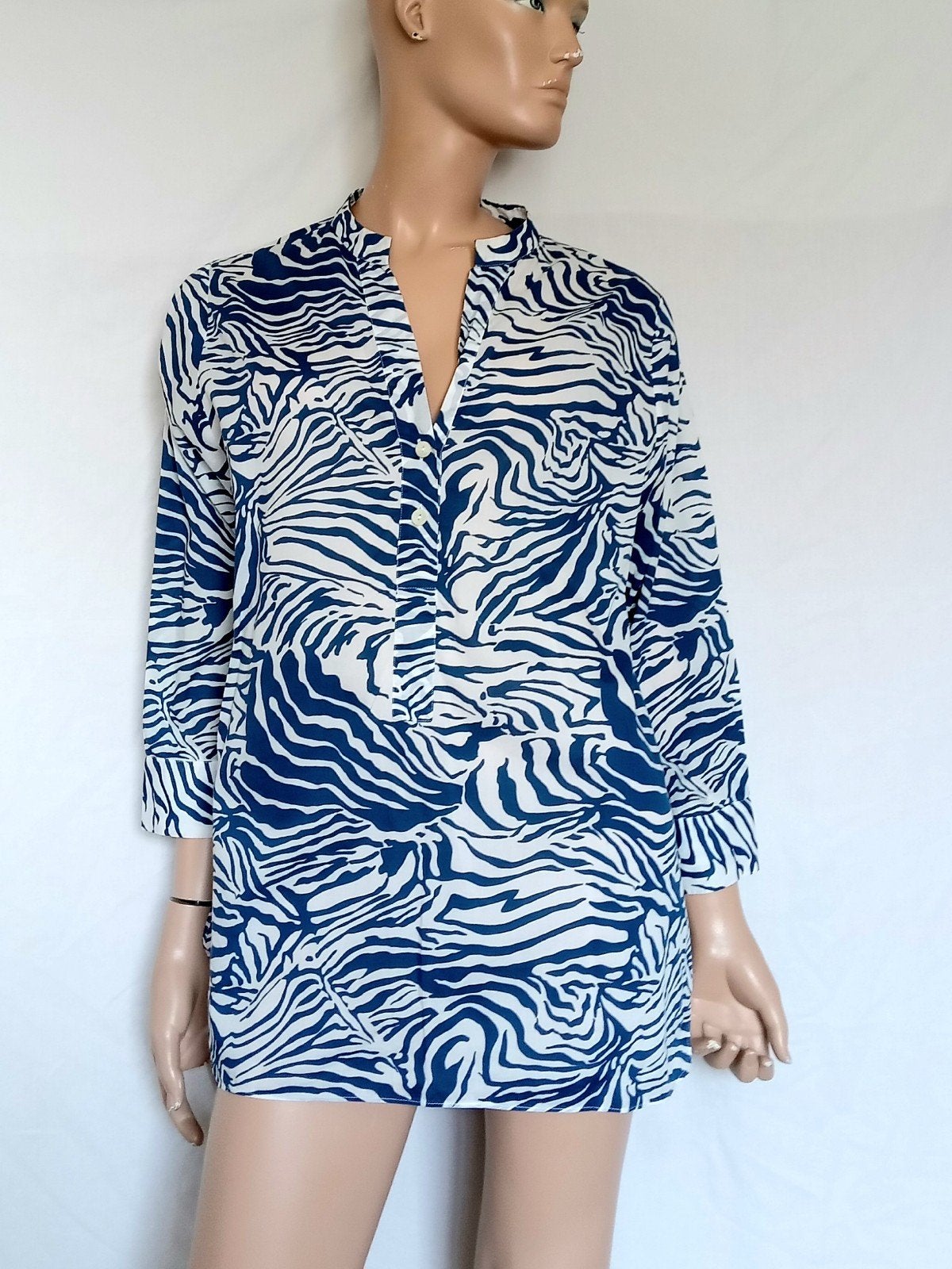 ROBERT FRIEDMAN Blouse , Maat M, Ophalen of Verzenden, Zo goed als nieuw, Maat 42/44 (L), Blauw