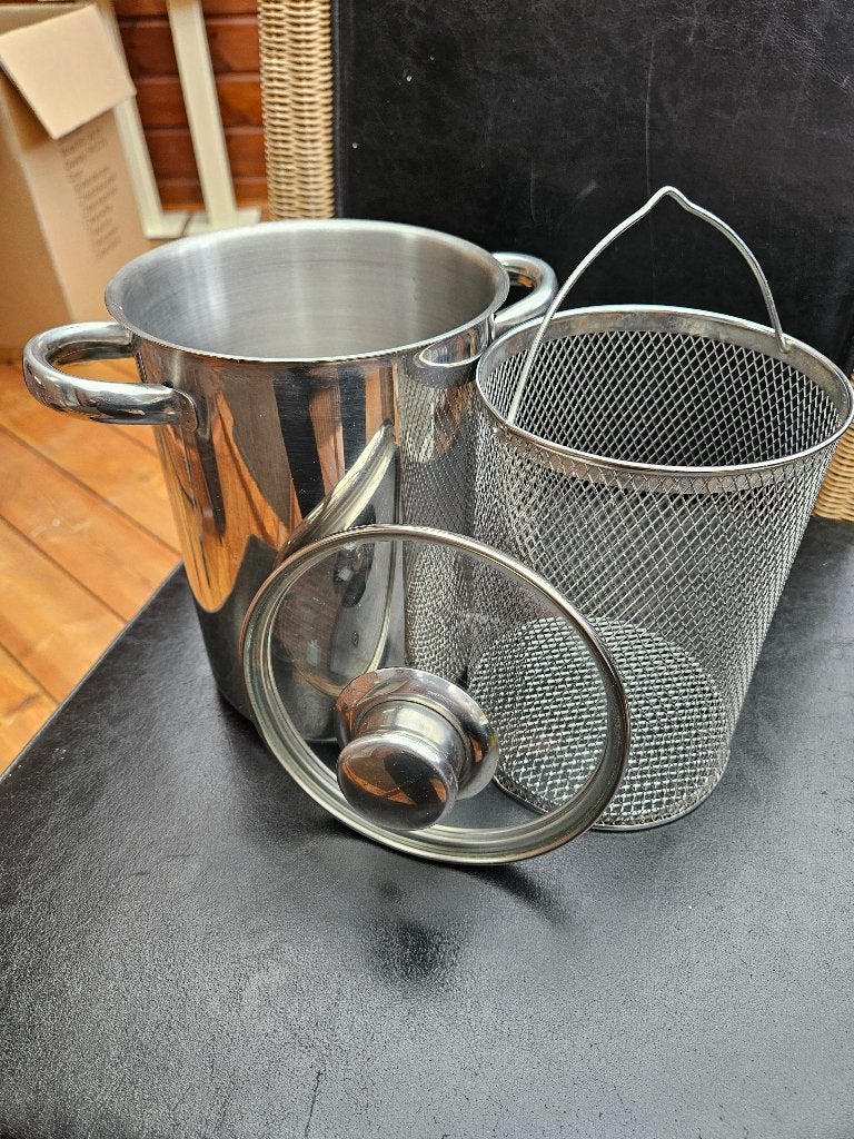 MOOIE WEINIG GEBRUIKTE  ROESTVRIJSTALEN  ASPERGE PAN., Ophalen, Gebruikt, Rvs