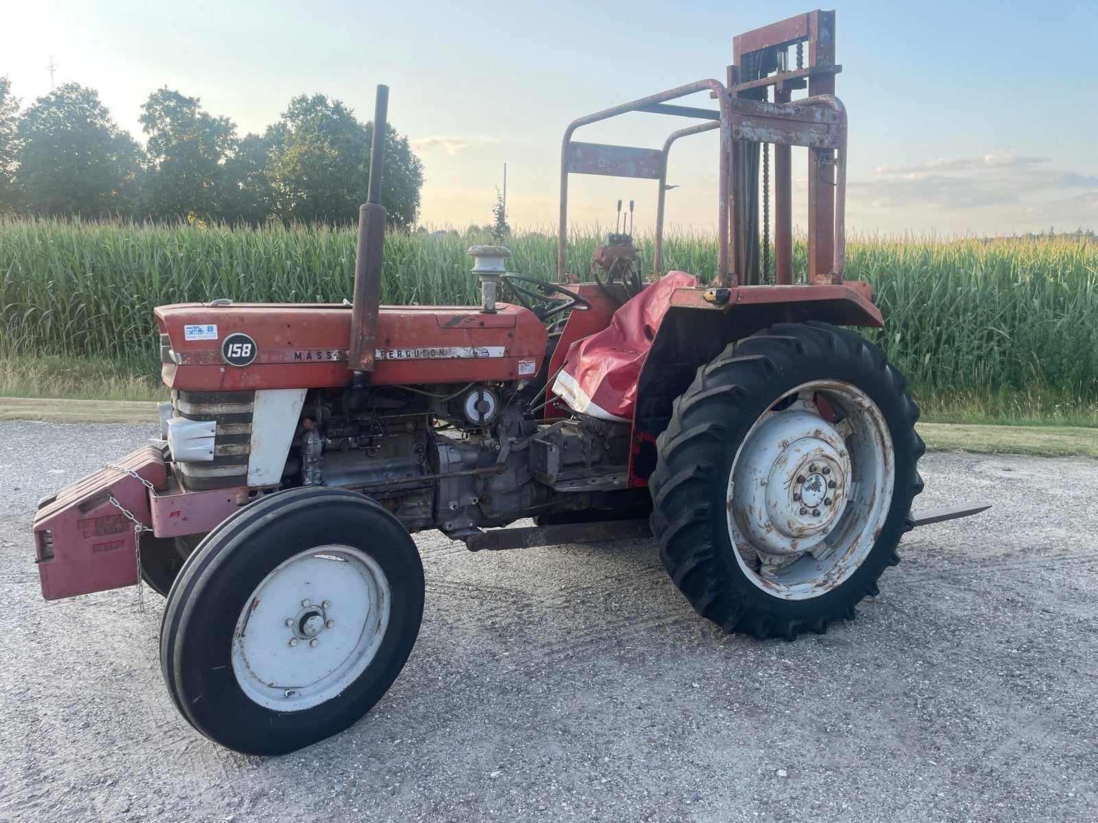 Massey Ferguson 158 Tractor met hefmast en kantelaar, Zakelijke goederen, Ophalen, Gebruikt, Tot 80 Pk, Massey Ferguson