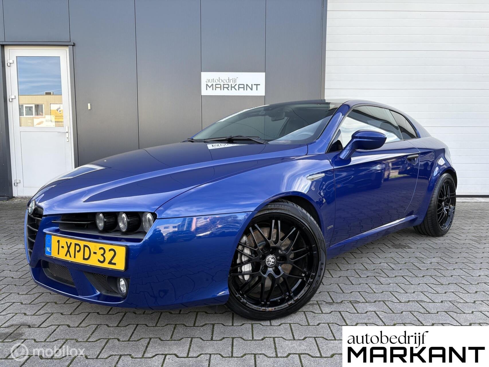 Alfa Romeo Brera 3.2 JTS Q4 SkyWindow / Xenon / Leder / Navi, Dealer onderhouden, Gebruikt, Zwart, Leder
