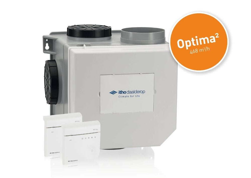 Daalderop Optima²-set met RFT-bediening en 2 CO₂-sensoren, Doe-het-zelf en Verbouw, Ventilatie en Afzuiging, Ophalen of Verzenden