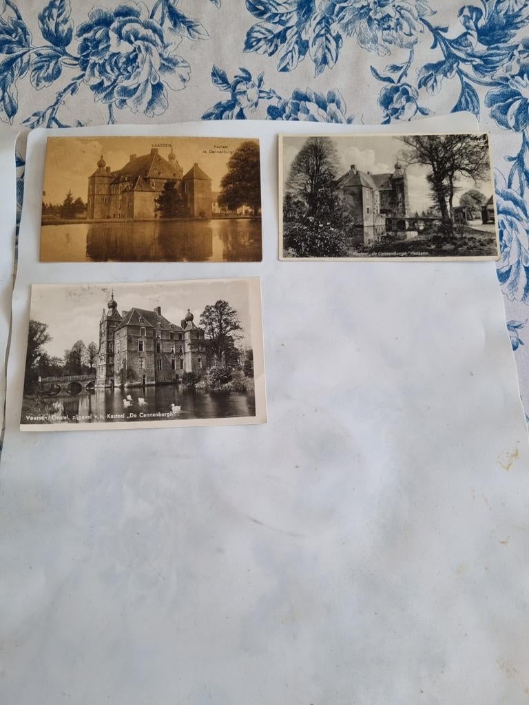 Set van 3 oude ansichtkaarten van kastelen in Limburg, Ophalen of Verzenden, Voor 1920, Gelopen, Limburg