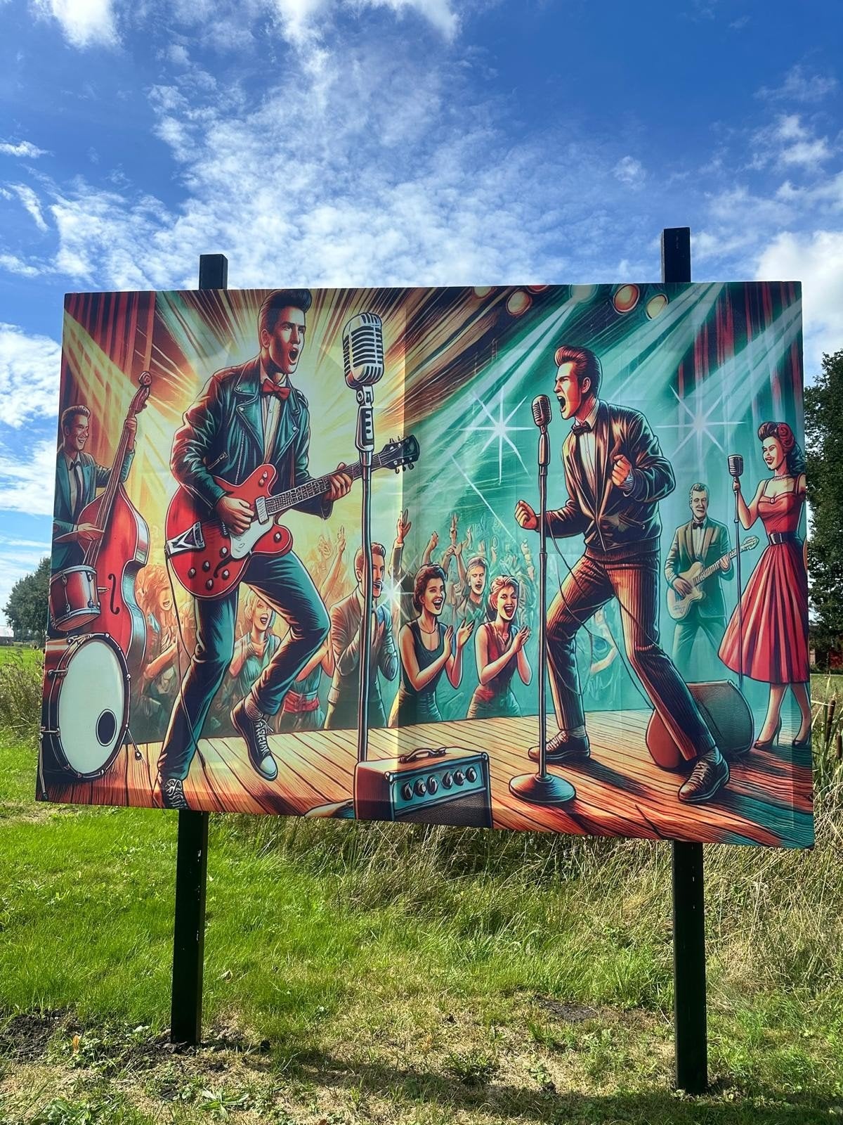 Buurt versiering thema Rock & Roll, Ophalen, Versiering