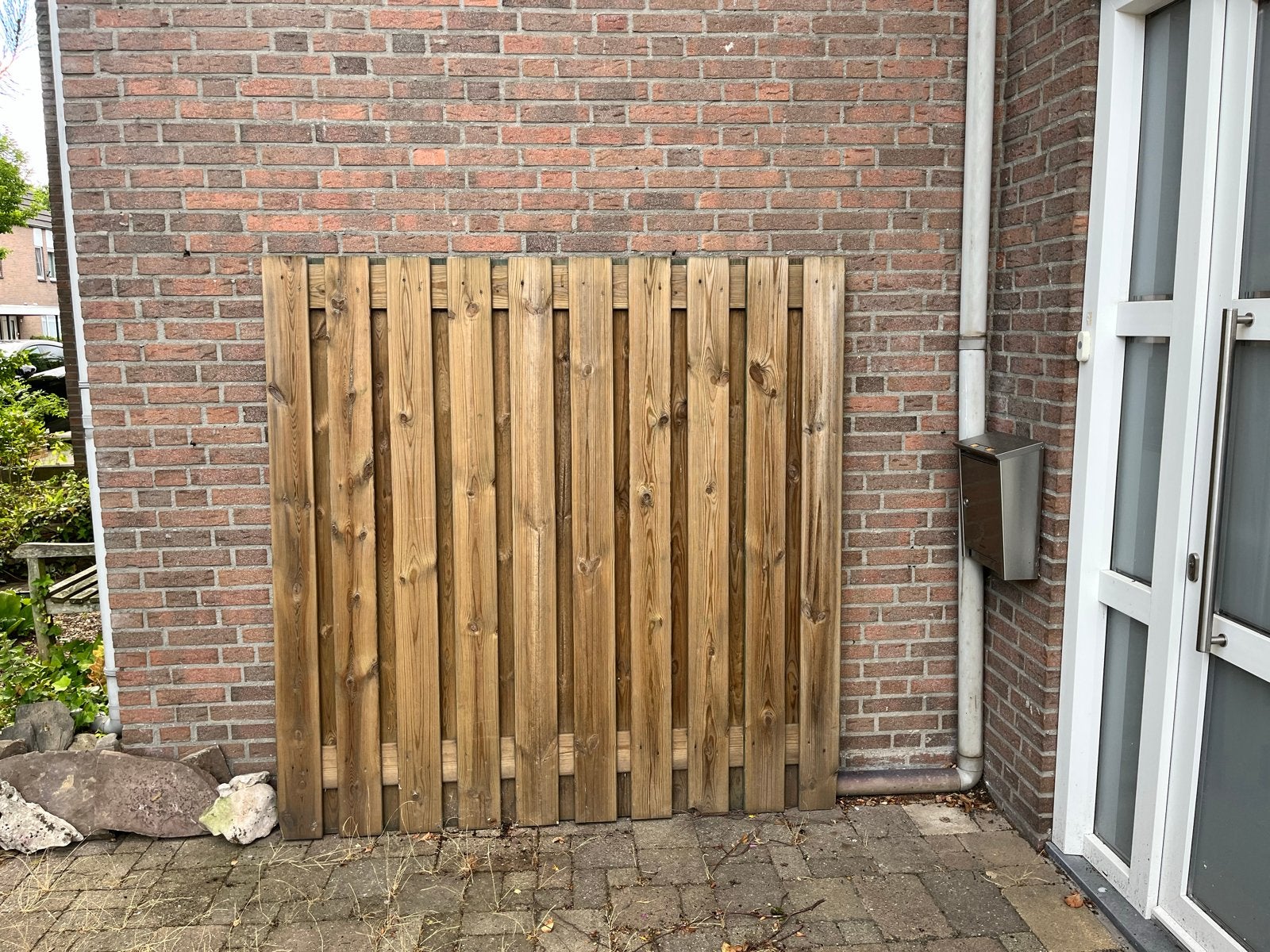 Houten schuttingdeel - Gebruikt 1.80x1.80, Ophalen, Minder dan 3 meter, Hout, 1 tot 2 meter