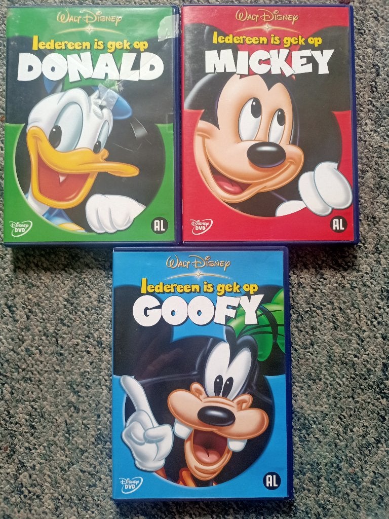 Walt Disney: Iedereen is gek op Donald, Mickey & Goofy DVD's, Tekenfilm, Nederlands, Ophalen of Verzenden, Zo goed als nieuw