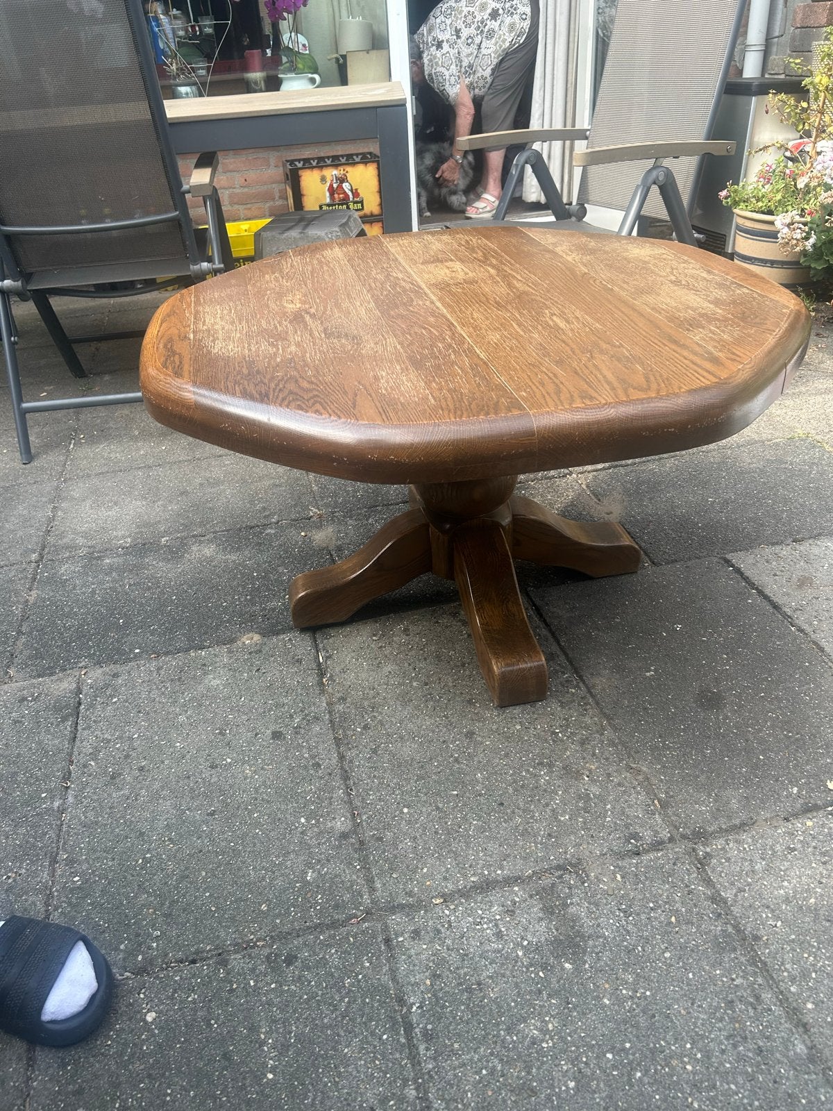 Antieke eiken salontafel - Goede staat, Antiek en Kunst, Antiek | Meubels | Tafels, Ophalen
