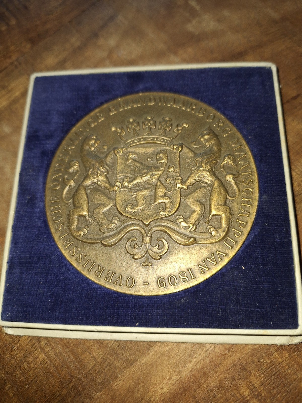 Historische Brandwaarborg Maatschappij Overijssel Medaille, Postzegels en Munten, Penningen en Medailles, Ophalen of Verzenden