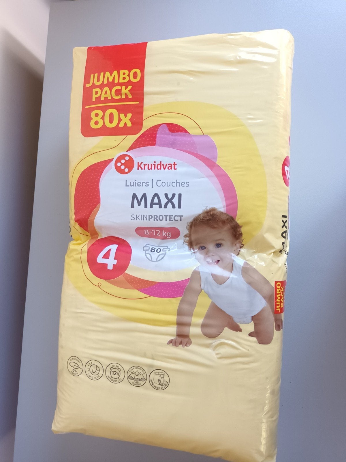 Kruidvat jumbopack luiers maat 4 nieuw nieuwe jumbo pack 80, Ophalen of Verzenden, Nieuw, Overige typen, Overige merken