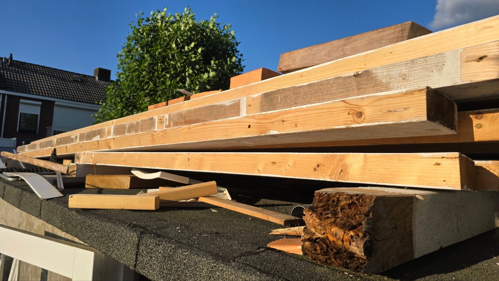 Overkapping hout vuren, Ophalen, 250 cm of meer, Balken