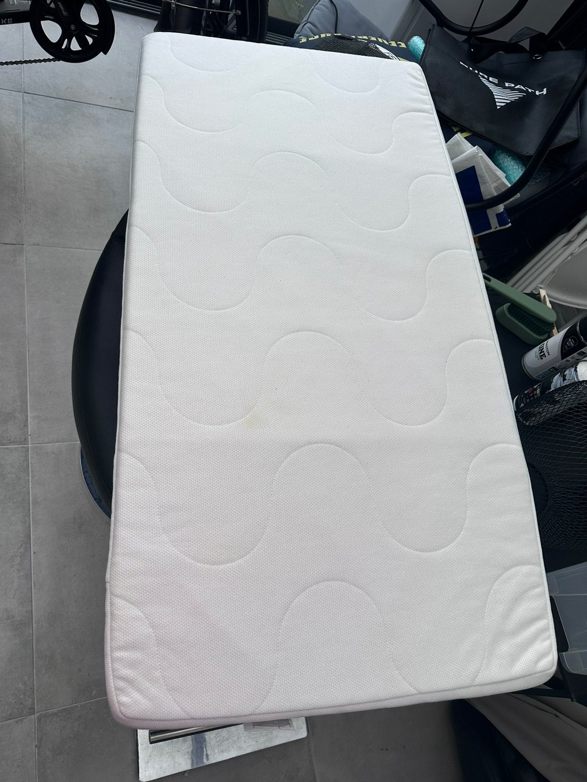 Ledikant matras 60x120, Ophalen, Gebruikt, 190 cm of minder, Matras