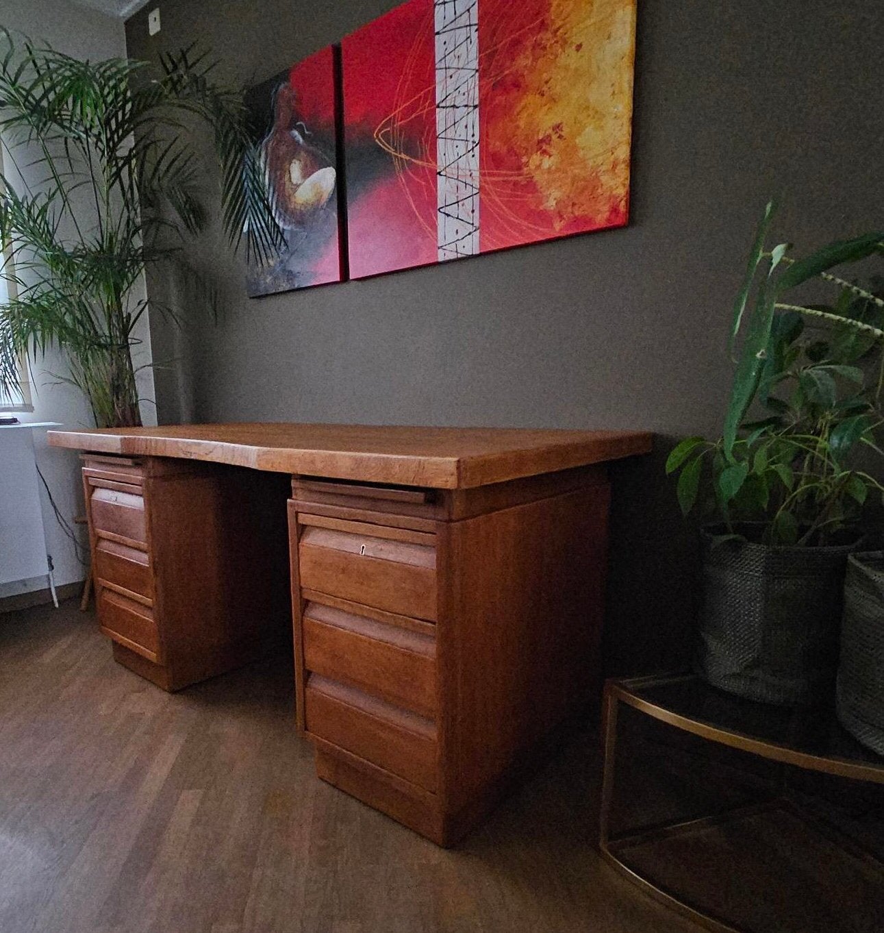 Vintage/antiek bureau jaren 40-50, Ophalen, Gebruikt