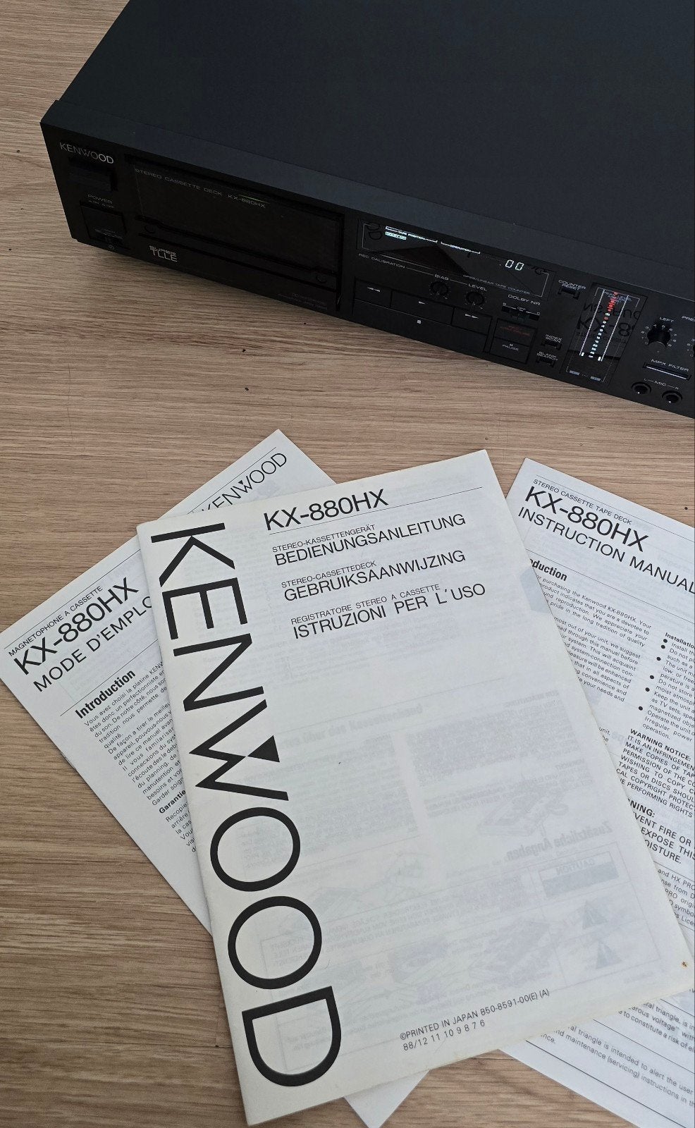 Kenwood KX-880HX Stereo Cassettedeck - Uitstekende Staat, Ophalen, Enkel, Kenwood, Tiptoetsen