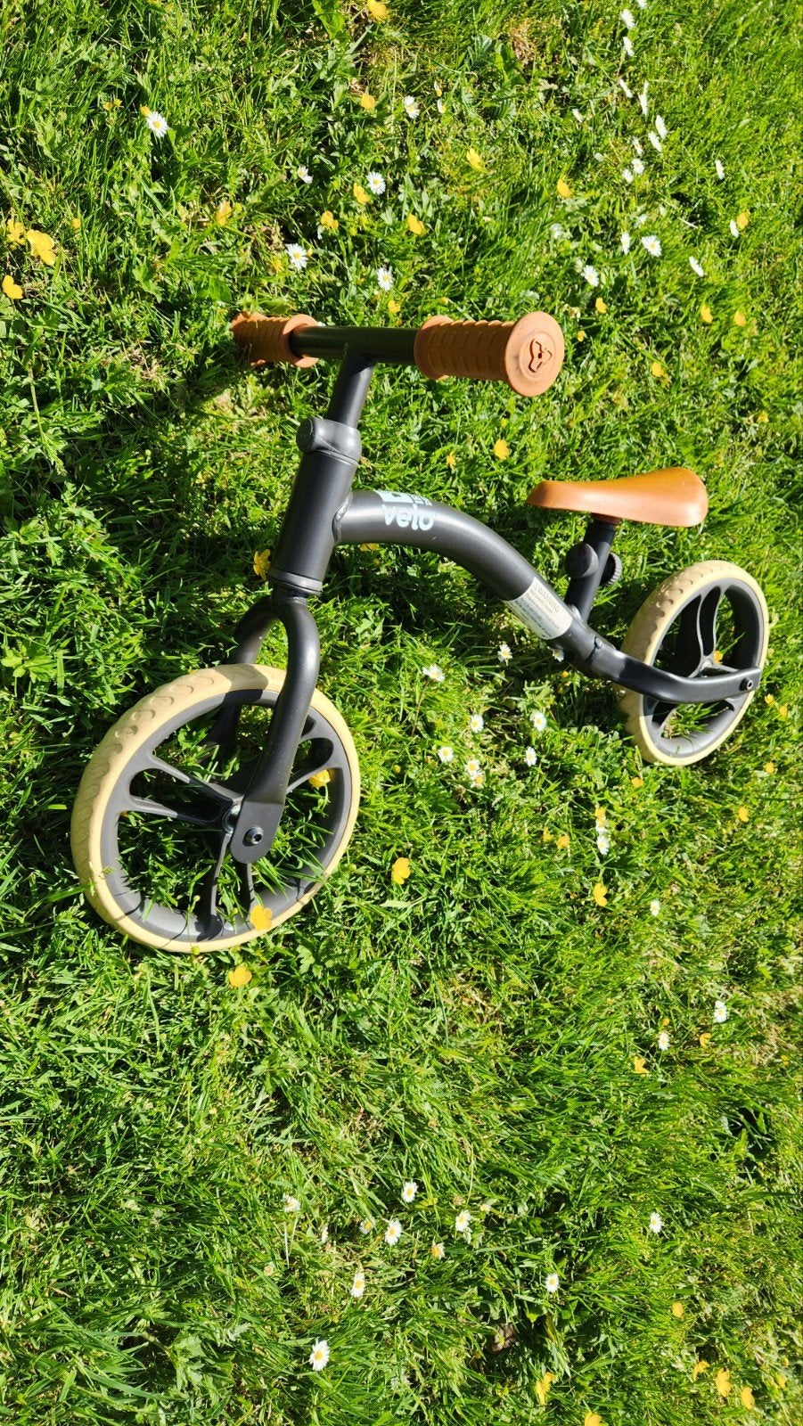 Yvolution Velo Junior 2-in-1 loopfiets - Zwart/Bruin, Ophalen, Minder dan 16 inch