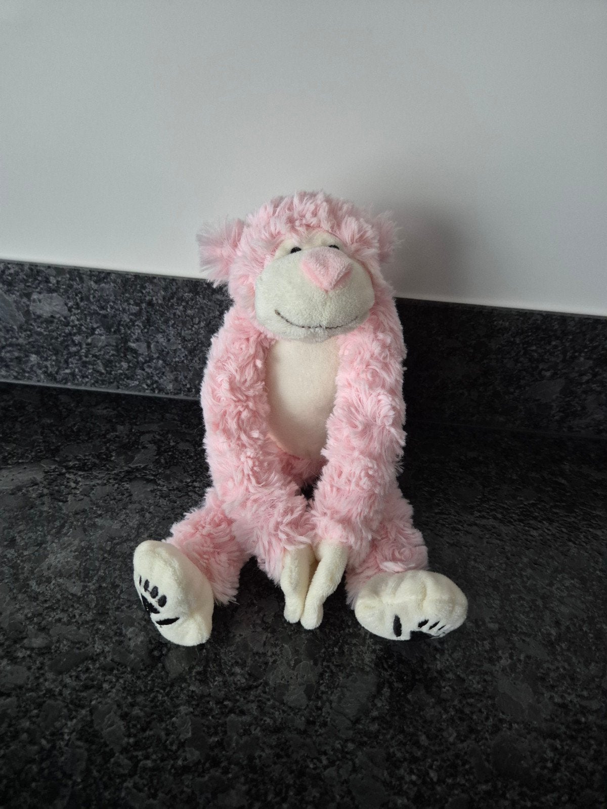 Geboortegifts  - Knuffel Aap lichtroze, Ophalen of Verzenden, Zo goed als nieuw, Overige typen
