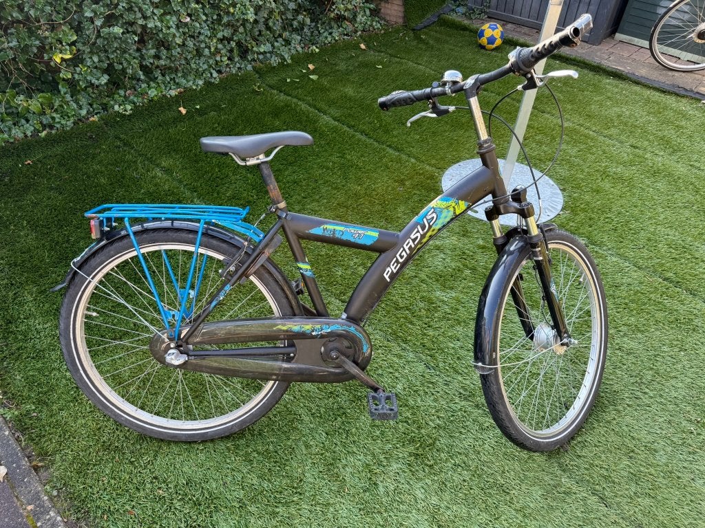 Jongens fiets, Terugtraprem, Gebruikt, Versnellingen, Pegasus