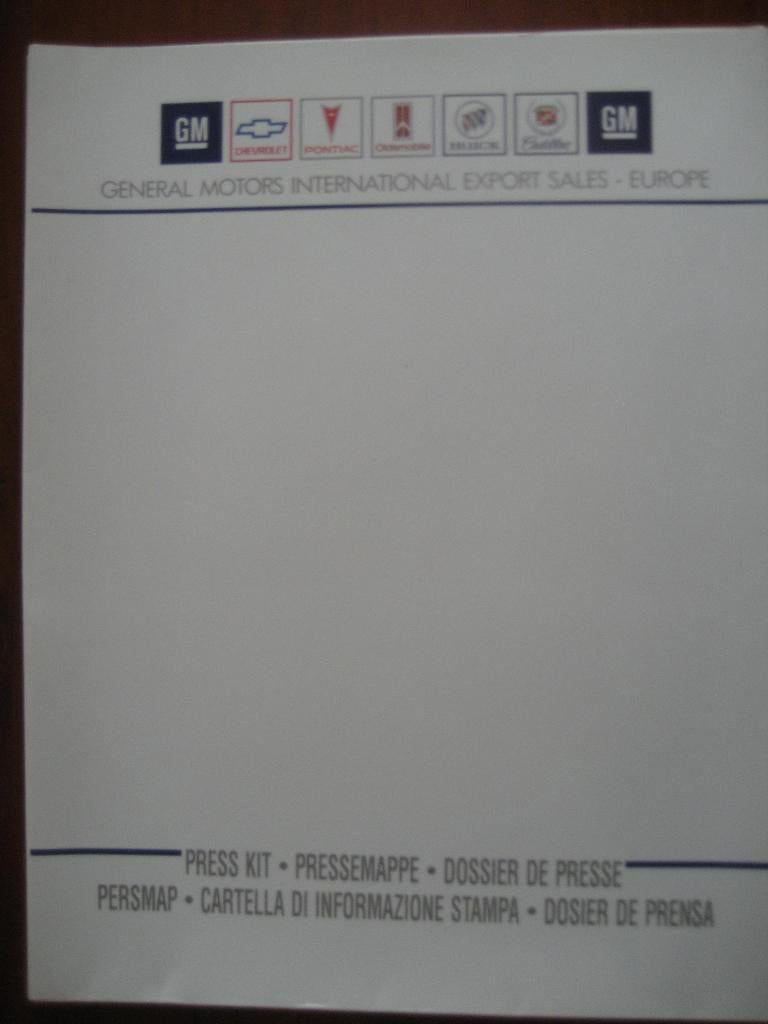 Lege kartonnen map / documentenmap General Motors, Ophalen of Verzenden, Nieuw, Overige merken