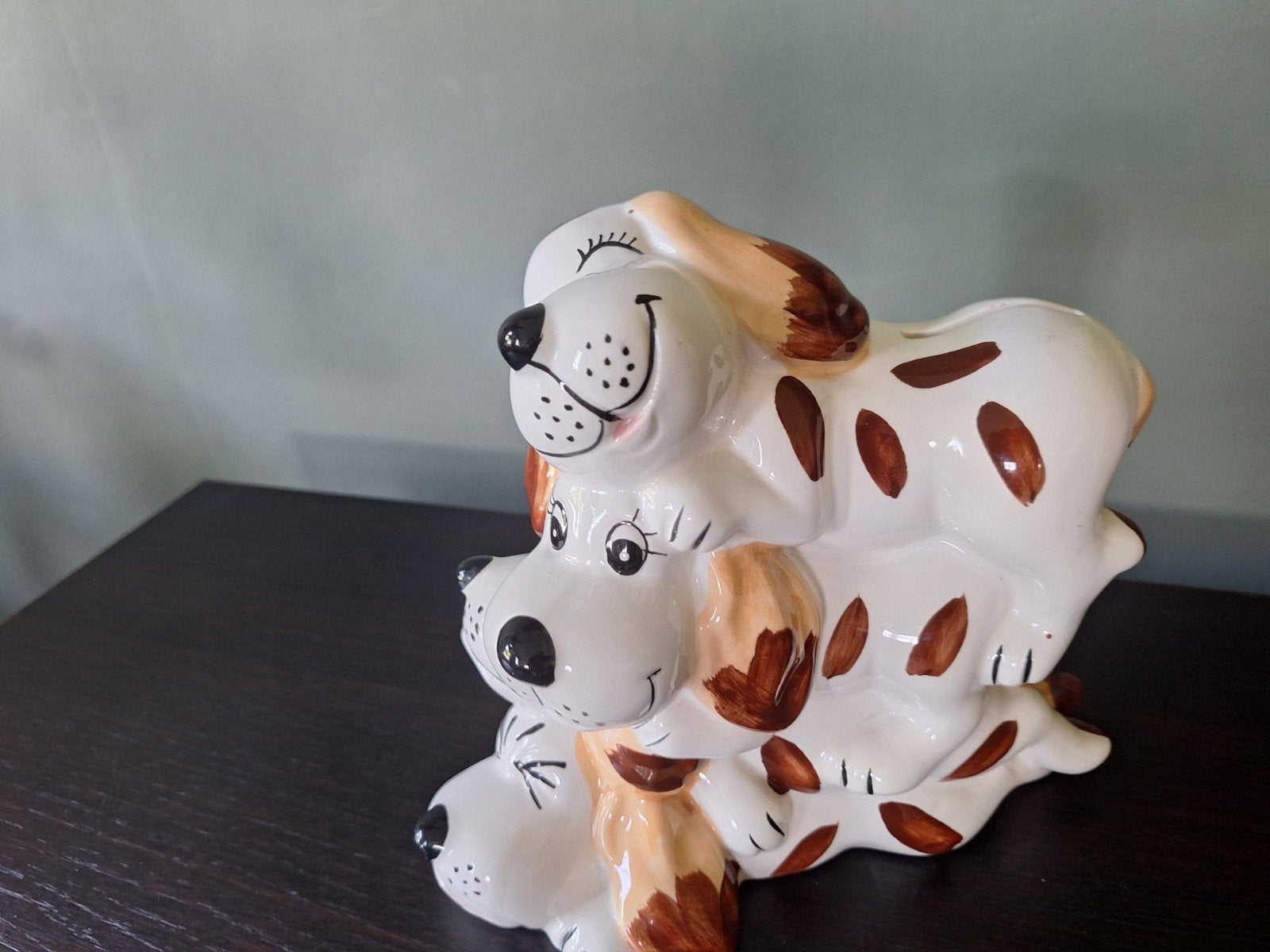 Vintage spaarpot Beagles, Ophalen of Verzenden, Zo goed als nieuw, Steen, Aardewerk of Keramiek, Dier