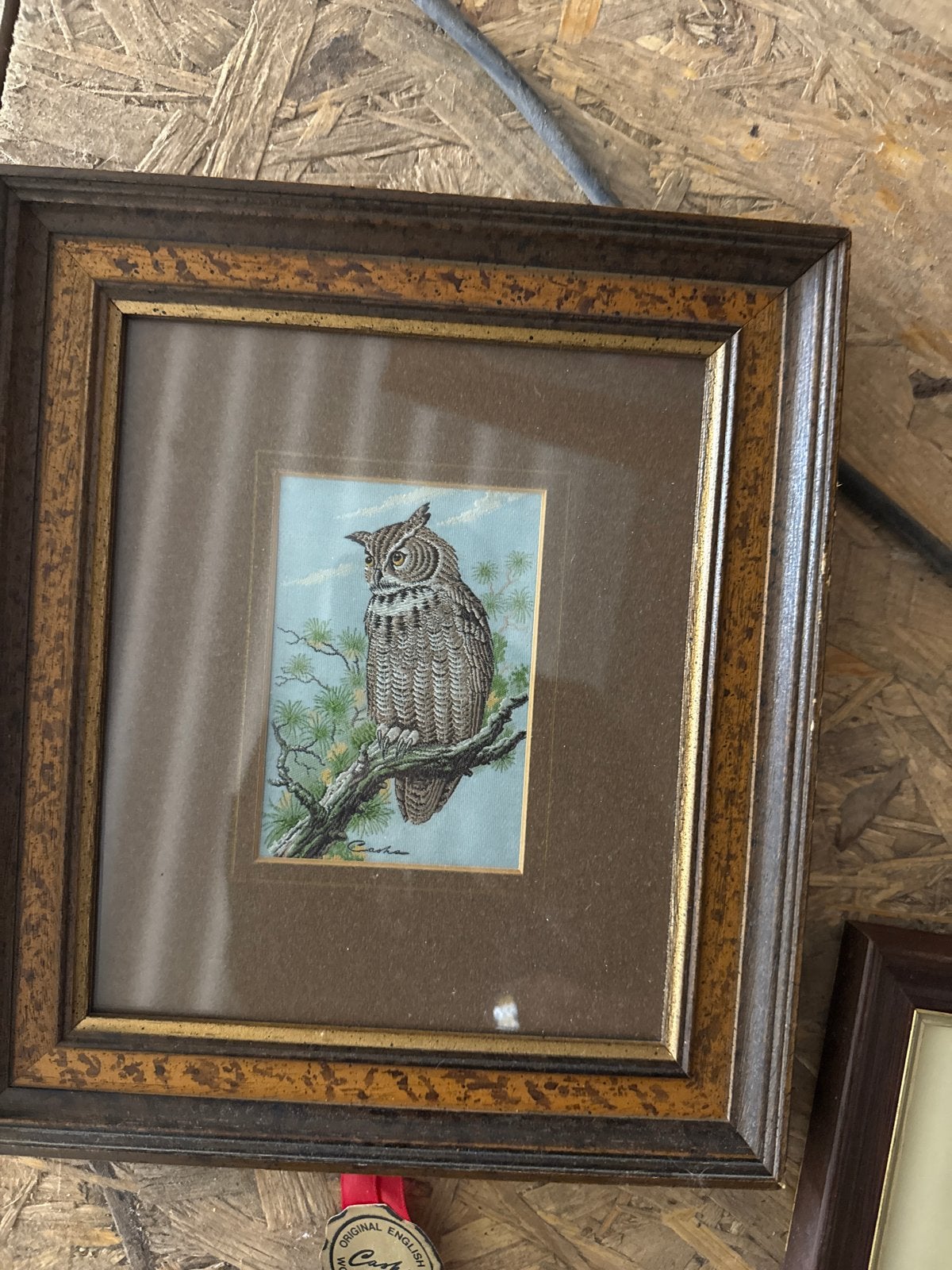 Ingelijste Uil Print - Vintage Kunstwerk, Ophalen of Verzenden