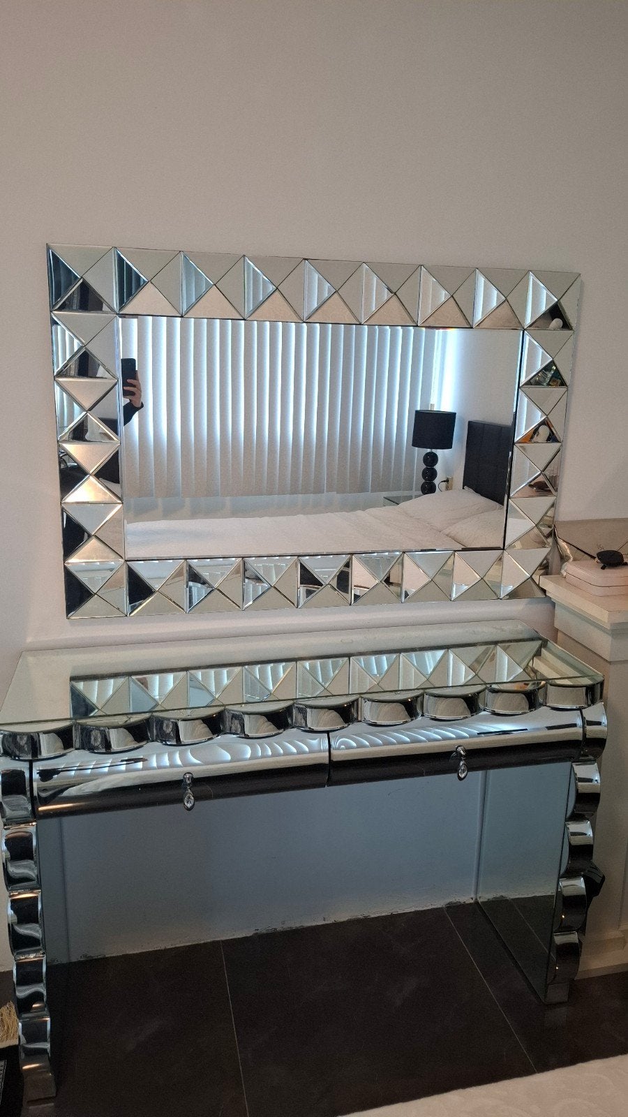 Luxe make-up tafel met grote spiegel, Ophalen, Minder dan 50 cm, Minder dan 100 cm, Modern