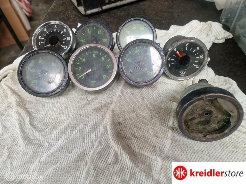 Kreidler tellers Cockpit en druppelkoplamp 10 stuks, Gebruikt, Ophalen of Verzenden