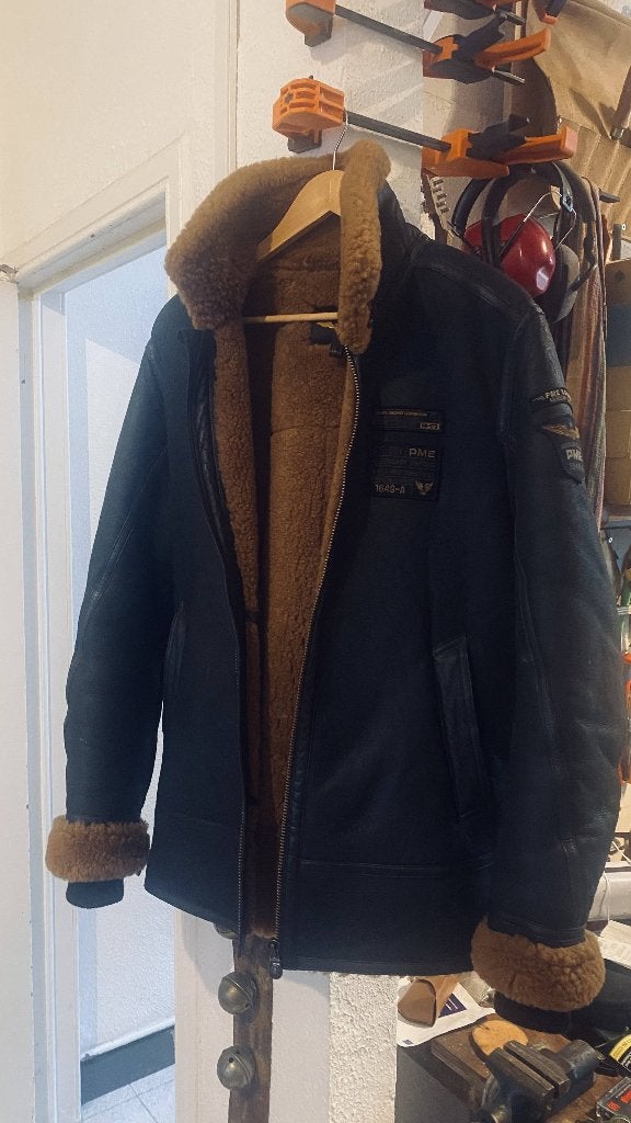 PME Legend - Lammy Sheepskin Jas XL 100% wol gevoerd Bruin, Bruin, Maat 56/58 (XL), Ophalen of Verzenden, Zo goed als nieuw