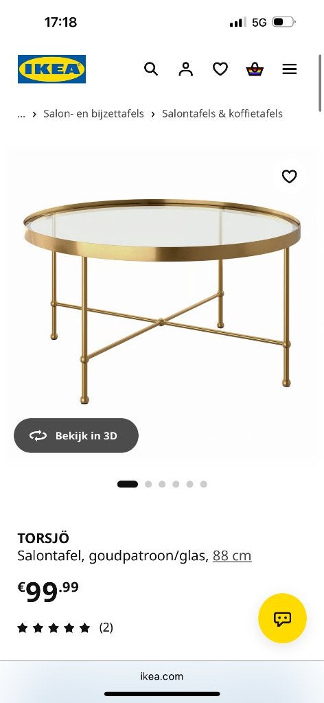 Salon tafel, Ophalen, 50 tot 100 cm, Rond, 50 tot 100 cm