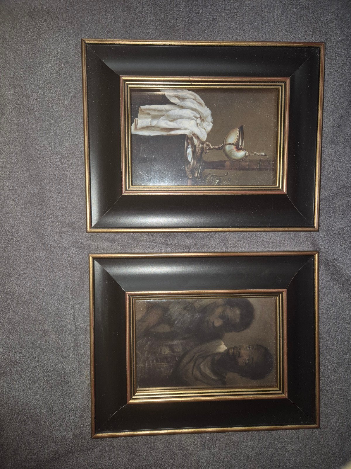 Twee ingelijste reproducties van oude meesters, Minder dan 50 cm, Gebruikt, Ophalen of Verzenden, Print