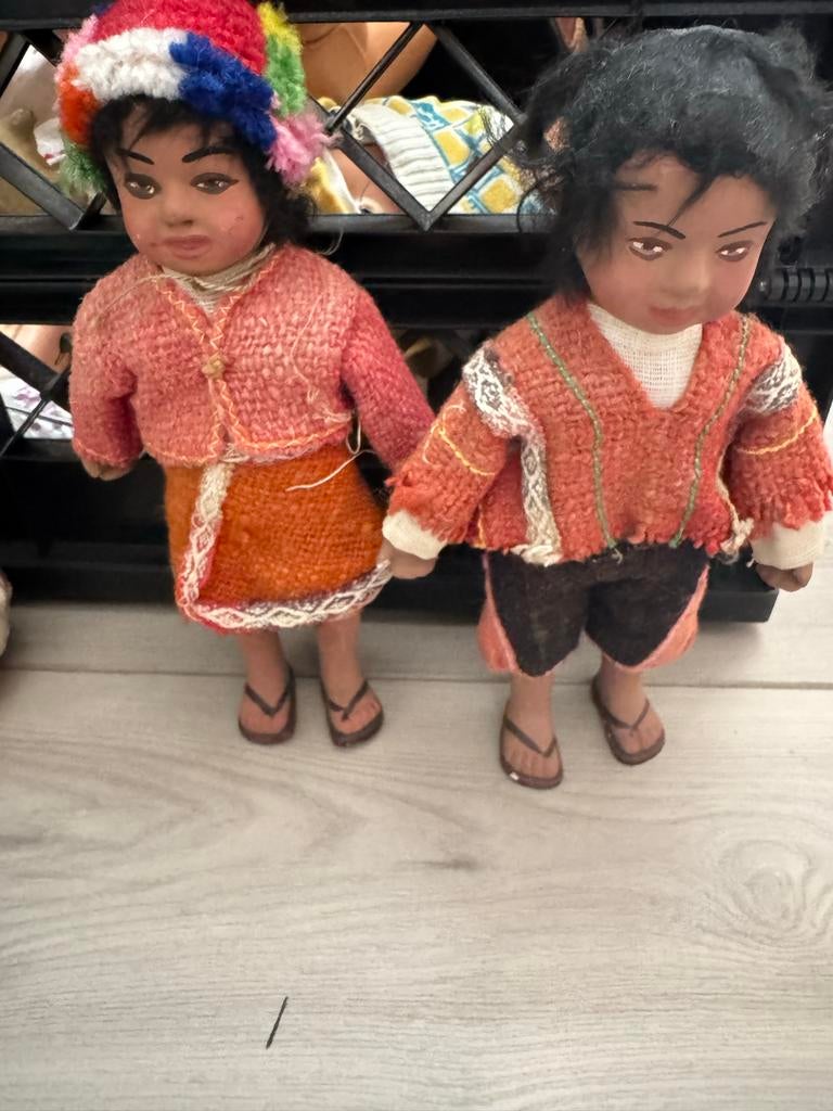 Vintage handgemaakte poppen - Zuid-Amerikaanse stijl, Verzamelen, Poppen, Ophalen of Verzenden, Gebruikt, Pop