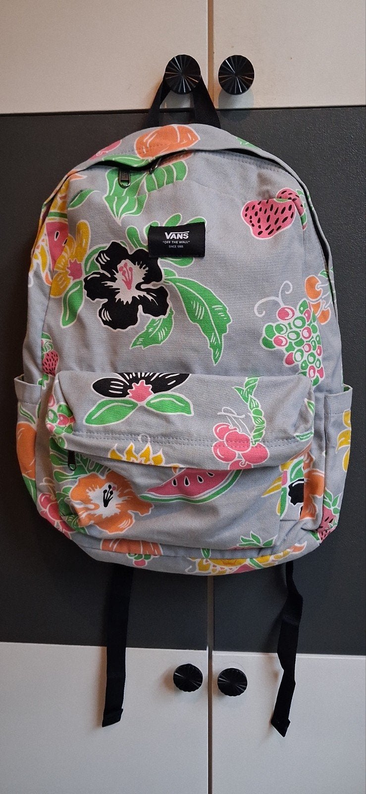 Vans rugzak met bloemen- en fruitprint, Sieraden, Tassen en Uiterlijk, 25 tot 40 cm, Ophalen of Verzenden, Zo goed als nieuw, Overige merken
