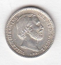 Willem III - 10 cent 1862 Pr+ zeldzaam -Sch.646, Postzegels en Munten, Ophalen of Verzenden, Koning Willem III, 10 cent, Zilver