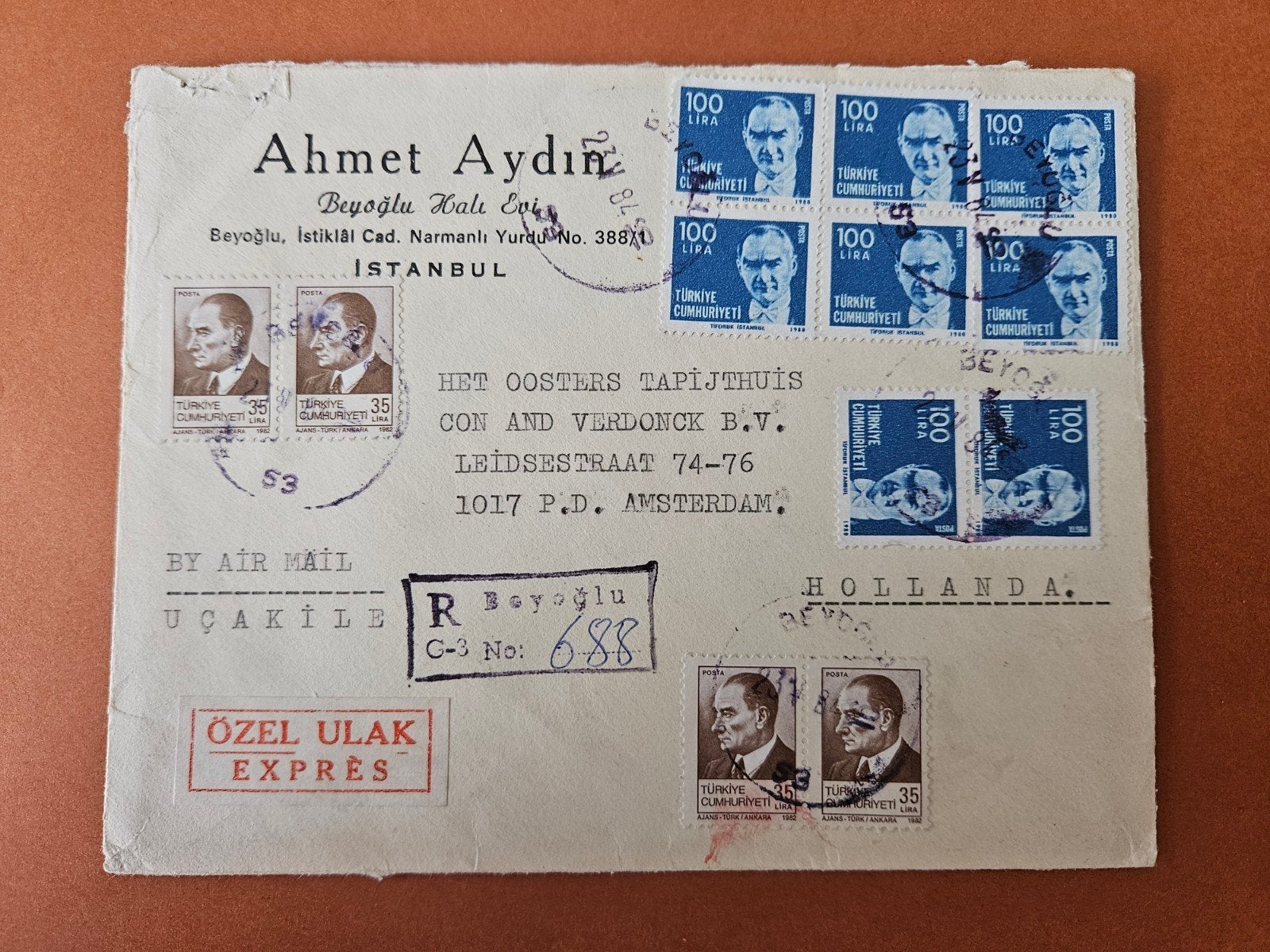 135) Turkije 1978, Ophalen of Verzenden, Envelop