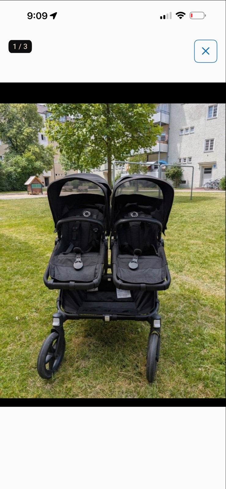 Bugaboo Donkey 5 Duo Kinderwagen - èèn Frame defect, Kinderen en Baby's, Ophalen, Gebruikt, Combiwagen, Duowagen