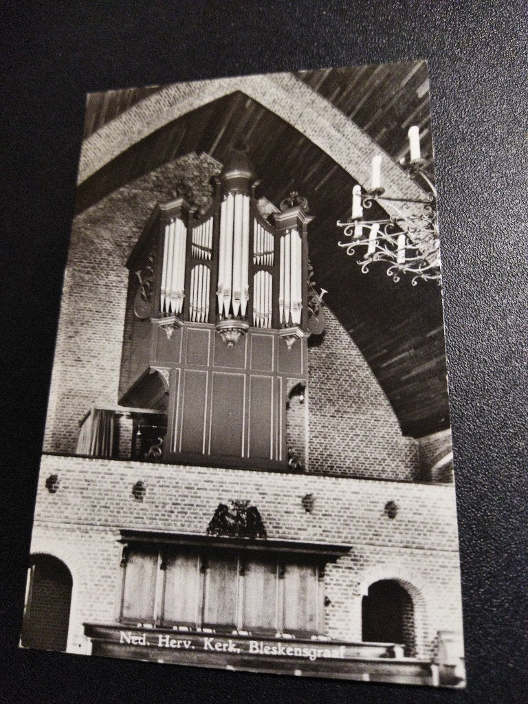 Ansichtkaart NH Kerk Bleskensgraaf orgel, Ophalen of Verzenden, 1960 tot 1980, Ongelopen, Zuid-Holland
