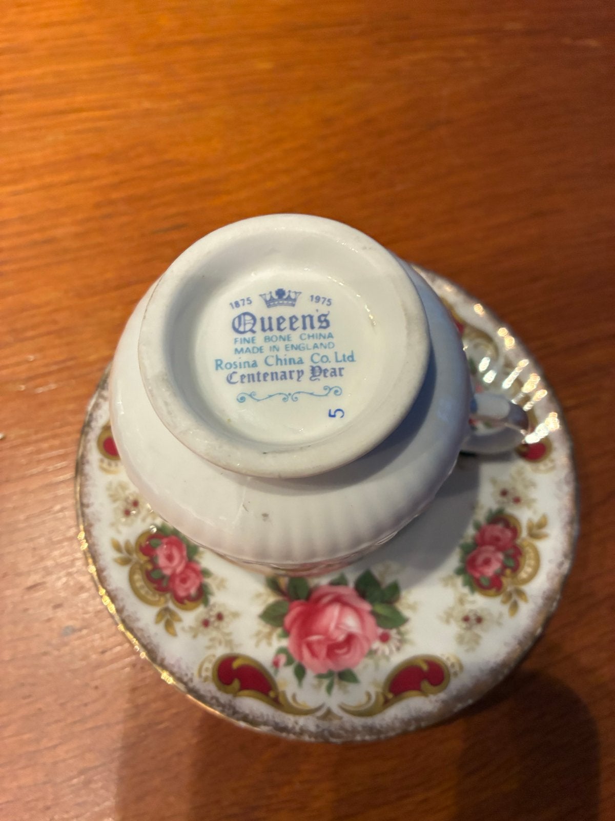 Queens Rosina China Centenary Year Kop en Schotel, Ophalen of Verzenden