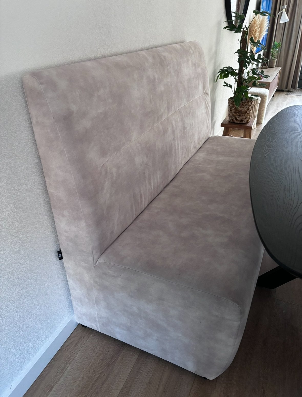 Eetkamerbank 150cm beige, Ophalen, Zo goed als nieuw