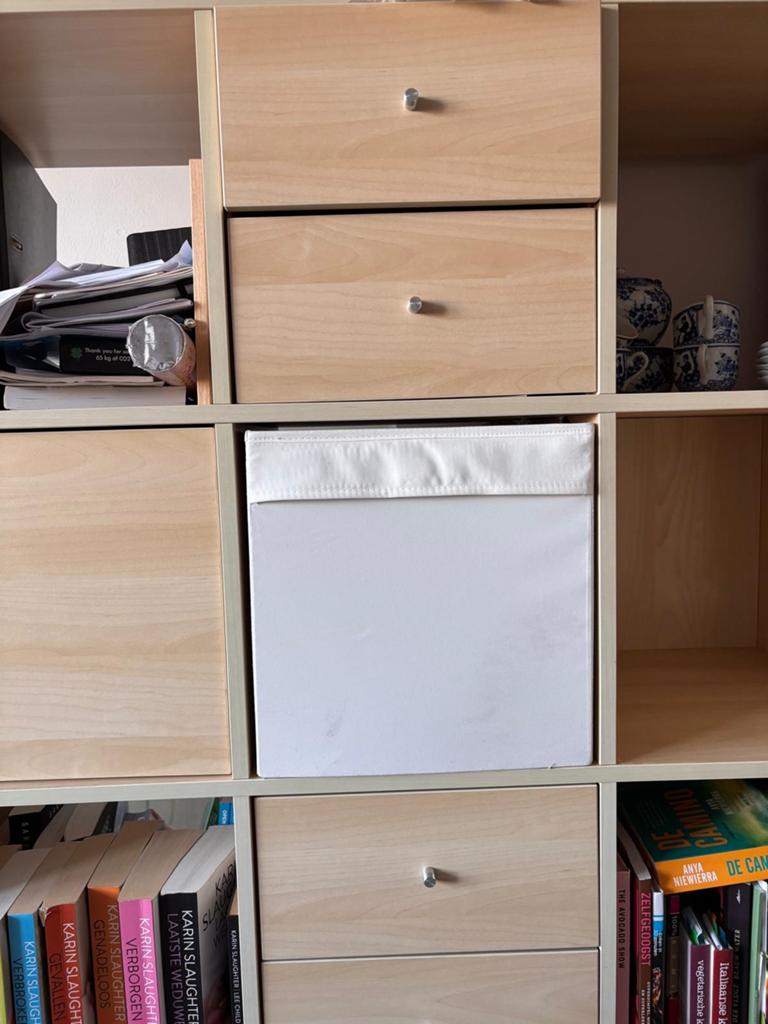 6x Opvouwbare en Wasbare Opbergboxen - Wit, Ophalen, Gebruikt, Wit, Textiel