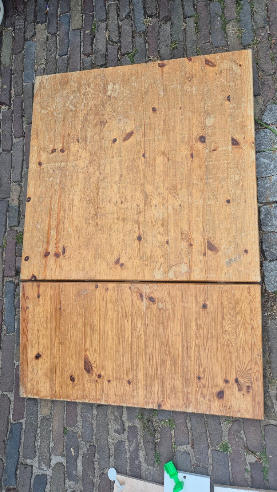 Massief houten uitschuifbaar tafeltje 80x80/120cm, Ophalen, Gebruikt, 100 tot 150 cm, Vierkant