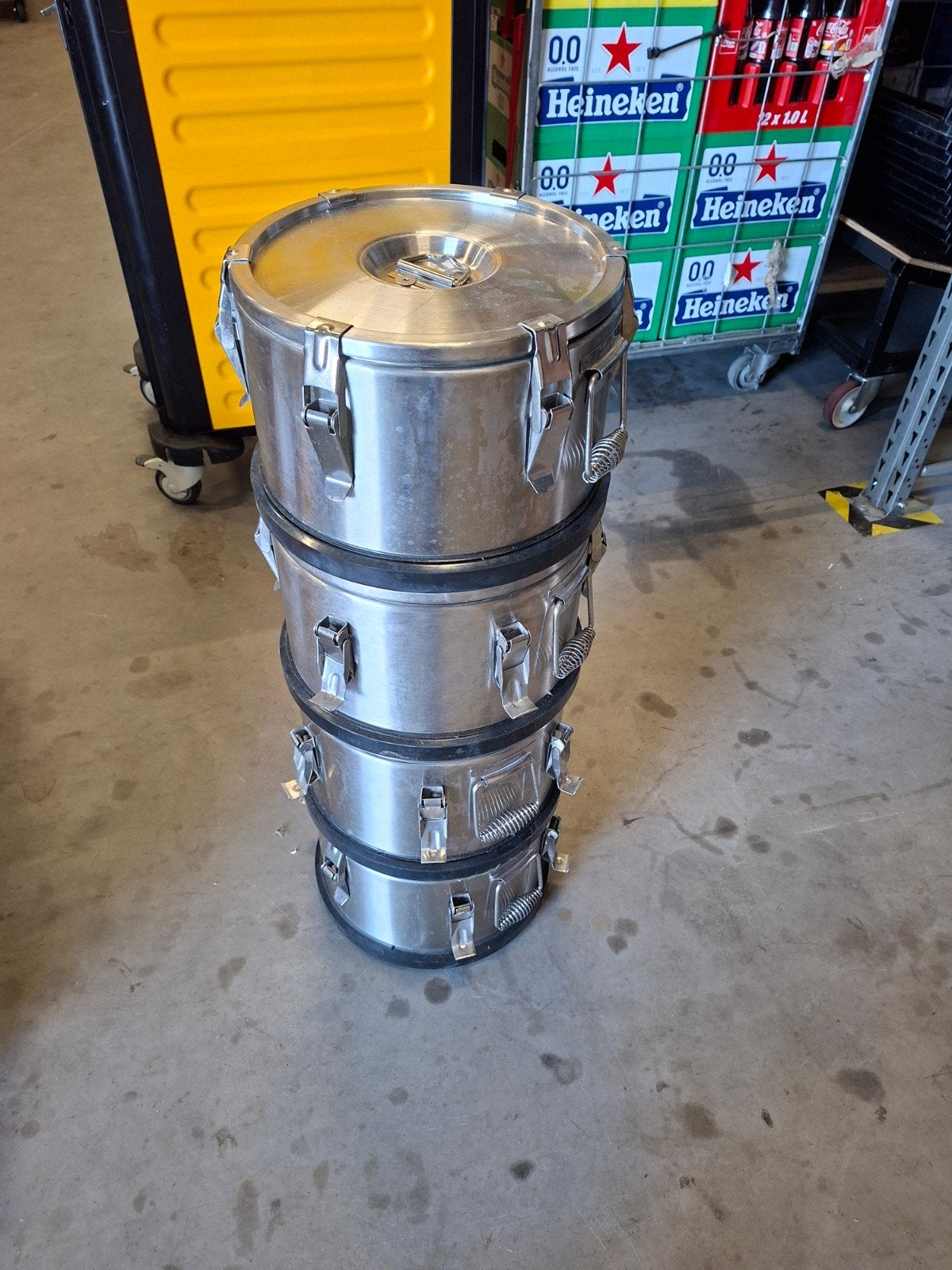 Sunnex geïsoleerde RVS emmer/voorraadpot 10L, Ophalen, Zilver, Zo goed als nieuw, Voorraadpot
